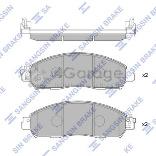 Hi-Q (SANGSIN) SP4080 Комплект тормозных колодок передние