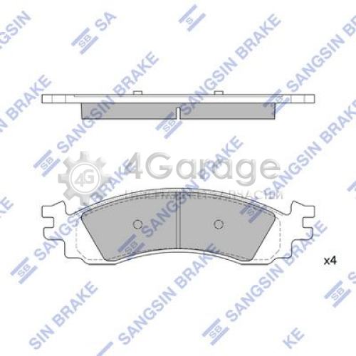 Hi-Q (SANGSIN) SP1510 Комплект тормозных колодок передние