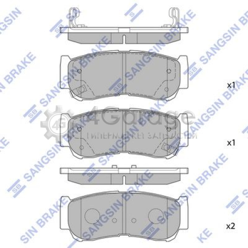 Hi-Q (SANGSIN) SP1178 Комплект тормозных колодок дисковый тормоз