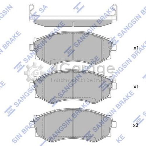 Hi-Q (SANGSIN) SP2034 Комплект тормозных колодок передние