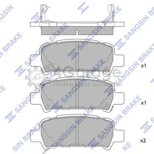 Hi-Q (SANGSIN) SP2120 Комплект тормозных колодок задние