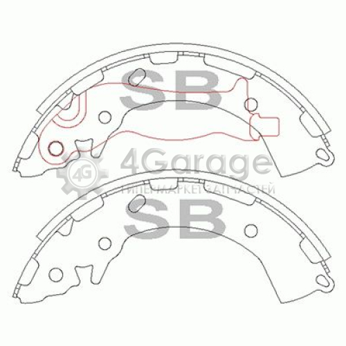 Hi-Q (SANGSIN) SA193 Комплект тормозных колодок