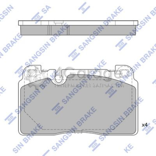 Hi-Q (SANGSIN) SP1960 Комплект тормозных колодок передние