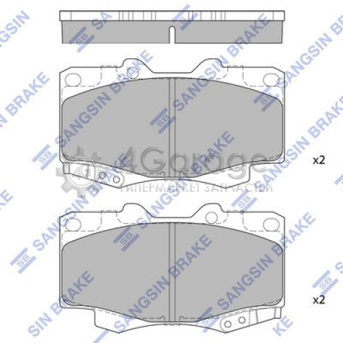 Hi-Q (SANGSIN) SP1375 Комплект тормозных колодок передний