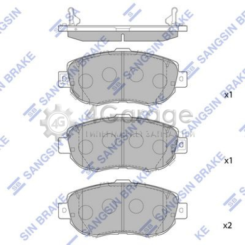 Hi-Q (SANGSIN) SP1386 Комплект тормозных колодок передний