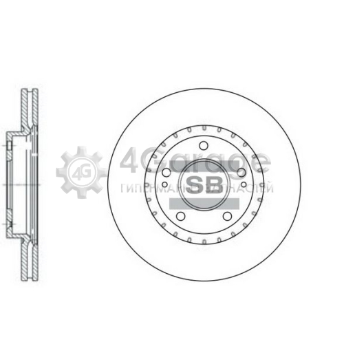 Hi-Q (SANGSIN) SD1071 Тормозной диск