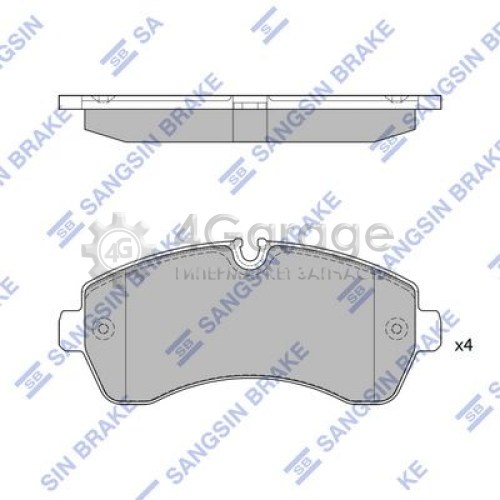 Hi-Q (SANGSIN) SP1425 Комплект тормозных колодок дисковый тормоз