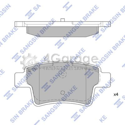 Hi-Q (SANGSIN) SP1831 Комплект тормозных колодок задние