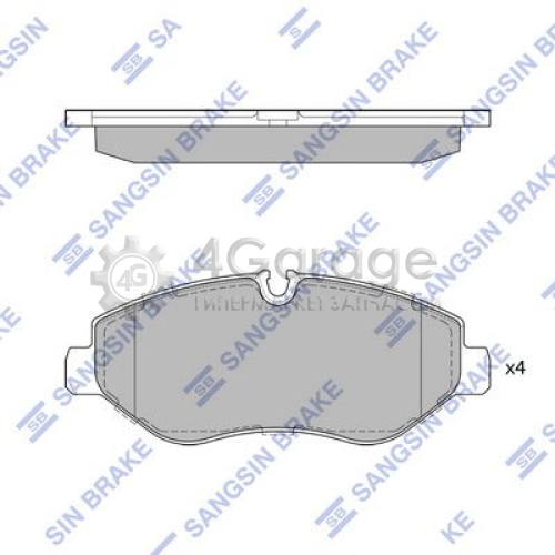 Hi-Q (SANGSIN) SP1622 Комплект тормозных колодок передние