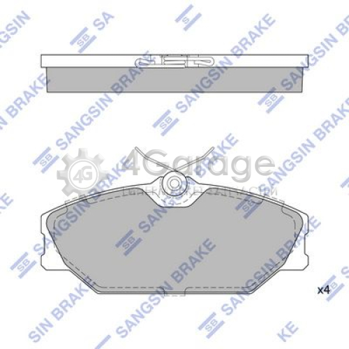 Hi-Q (SANGSIN) SP1483A Комплект тормозных колодок дисковый тормоз