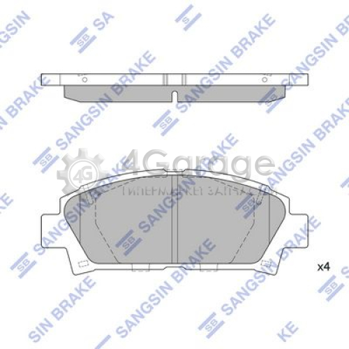 Hi-Q (SANGSIN) SP1466 Комплект тормозных колодок передний