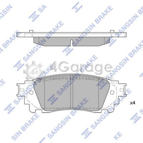 Hi-Q (SANGSIN) SP1827 Комплект тормозных колодок задние