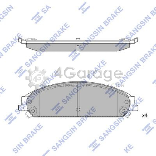 Hi-Q (SANGSIN) SP1509 Комплект тормозных колодок передние