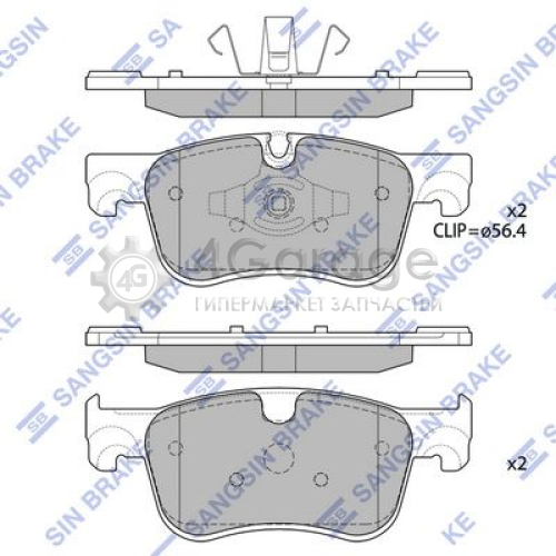 Hi-Q (SANGSIN) SP4209 Комплект тормозных колодок передние