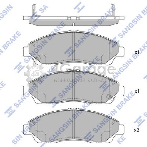 Hi-Q (SANGSIN) SP1452 Комплект тормозных колодок передний