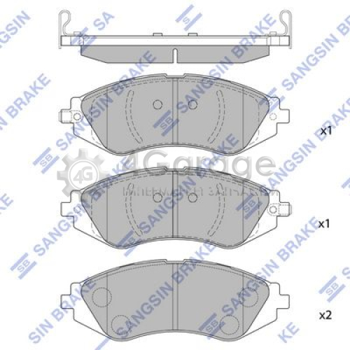 Hi-Q (SANGSIN) SP1159 Комплект тормозных колодок дисковый тормоз
