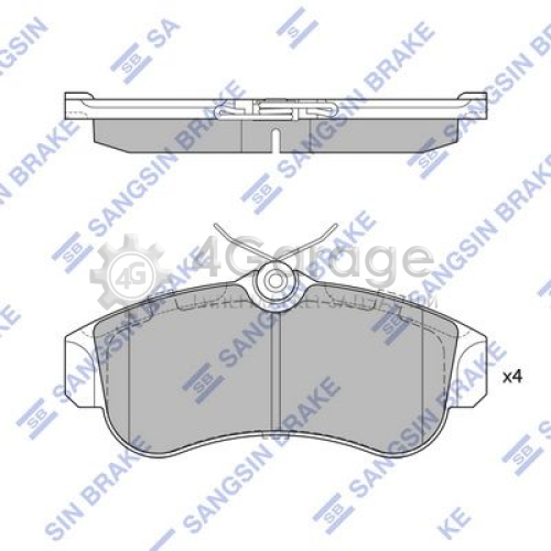 Hi-Q (SANGSIN) SP1581 Комплект тормозных колодок передние