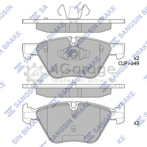 Hi-Q (SANGSIN) SP2214 Комплект тормозных колодок передние