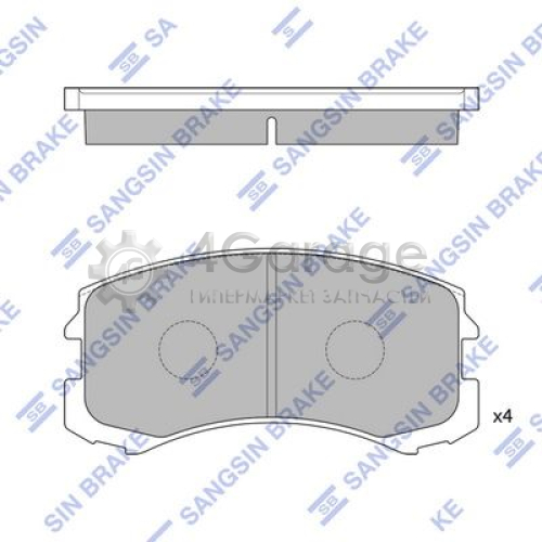 Hi-Q (SANGSIN) SP1255 Комплект тормозных колодок передний