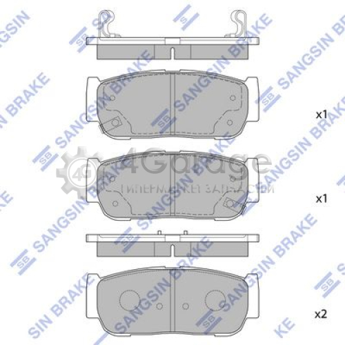 Hi-Q (SANGSIN) SP1173 Комплект тормозных колодок дисковый тормоз