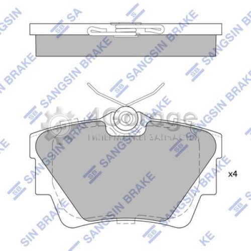 Hi-Q (SANGSIN) SP1742 Комплект тормозных колодок задние