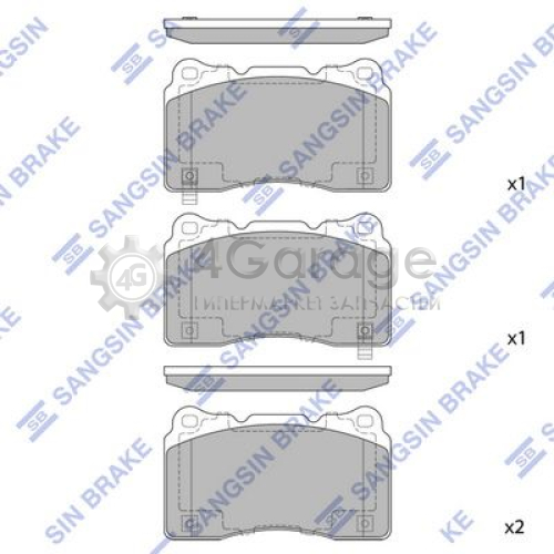 Hi-Q (SANGSIN) SP2119 Комплект тормозных колодок передние