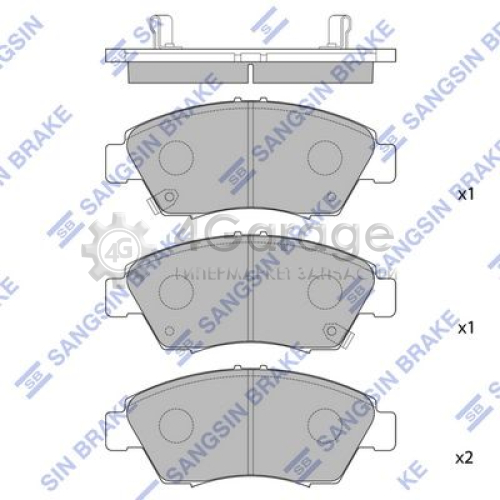 Hi-Q (SANGSIN) SP1221 Комплект тормозных колодок передний