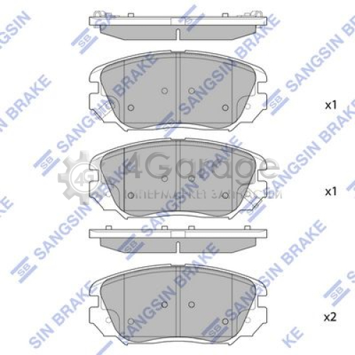 Hi-Q (SANGSIN) SP1402 Комплект тормозных колодок передний