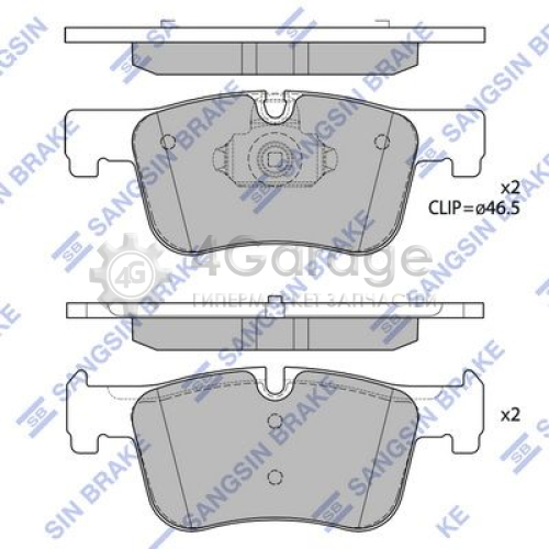 Hi-Q (SANGSIN) SP4144 Комплект тормозных колодок передние