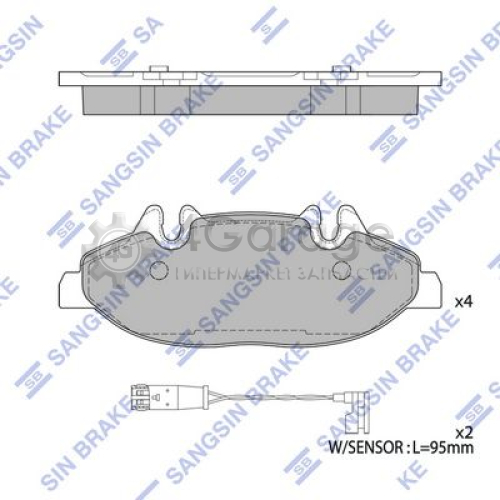 Hi-Q (SANGSIN) SP2331 Комплект тормозных колодок передние