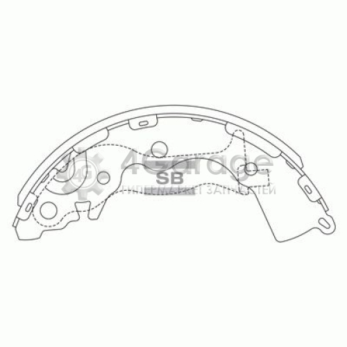 Hi-Q (SANGSIN) SA153 Комплект тормозных колодок