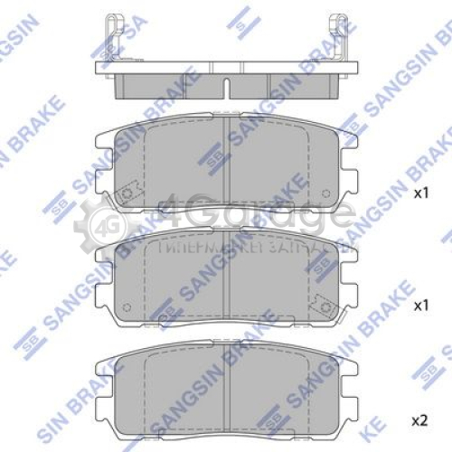 Hi-Q (SANGSIN) SP2089 Комплект тормозных колодок задние