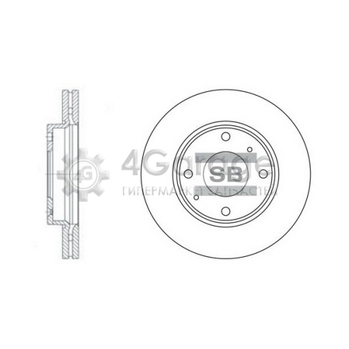 Hi-Q (SANGSIN) SD1016 Тормозной диск