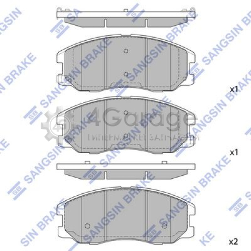 Hi-Q (SANGSIN) SP1204 Комплект тормозных колодок дисковый тормоз