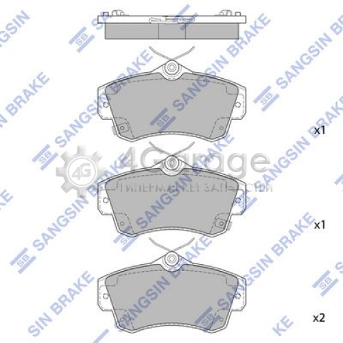Hi-Q (SANGSIN) SP1359 Комплект тормозных колодок дисковый тормоз
