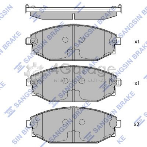 Hi-Q (SANGSIN) SP1053 Комплект тормозных колодок дисковый тормоз