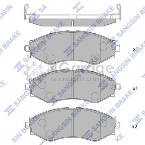 Hi-Q (SANGSIN) SP1103 Комплект тормозных колодок дисковый тормоз