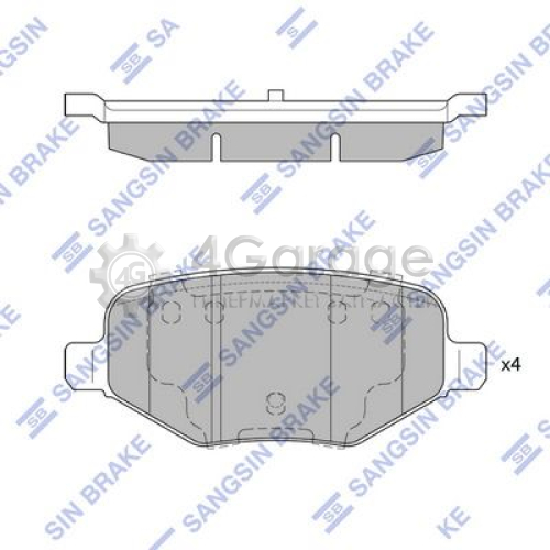 Hi-Q (SANGSIN) SP1621 Комплект тормозных колодок задние