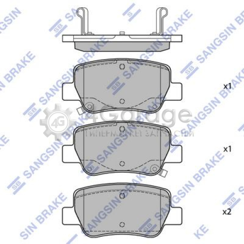 Hi-Q (SANGSIN) SP1578 Комплект тормозных колодок задние