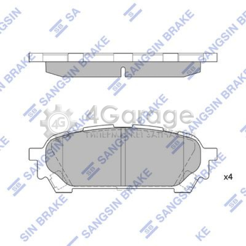 Hi-Q (SANGSIN) SP1532 Комплект тормозных колодок задние