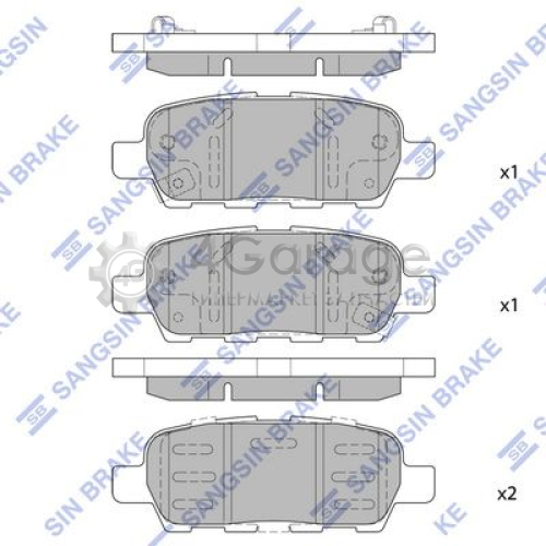 Hi-Q (SANGSIN) SP1250 Комплект тормозных колодок дисковый тормоз