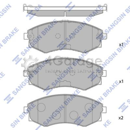 Hi-Q (SANGSIN) SP1065 Комплект тормозных колодок дисковый тормоз