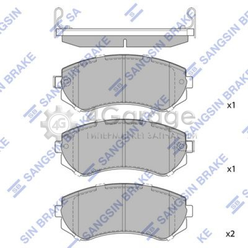 Hi-Q (SANGSIN) SP1492 Комплект тормозных колодок передние