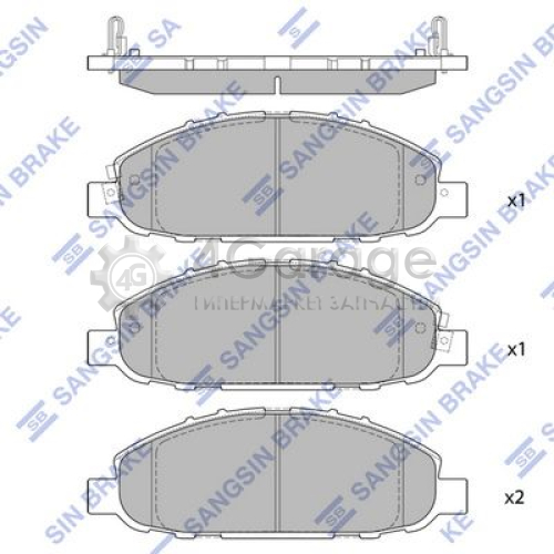 Hi-Q (SANGSIN) SP1447 Комплект тормозных колодок передний