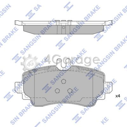 Hi-Q (SANGSIN) SP1744 Комплект тормозных колодок передние