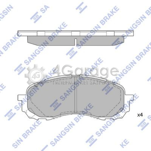 Hi-Q (SANGSIN) SP1629 Комплект тормозных колодок передние