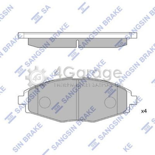 Hi-Q (SANGSIN) SP1086 Комплект тормозных колодок дисковый тормоз