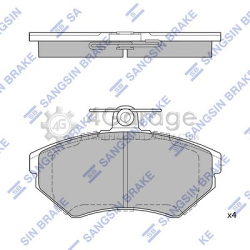 Hi-Q (SANGSIN) SP1708 Комплект тормозных колодок дисковый тормоз