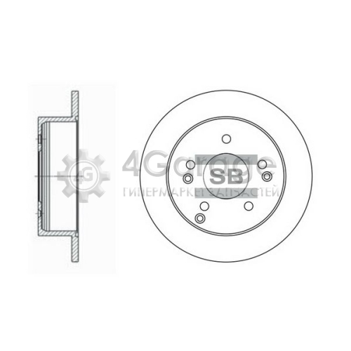 Hi-Q (SANGSIN) SD1006 Тормозной диск