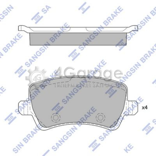 Hi-Q (SANGSIN) SP2286 Комплект тормозных колодок задние